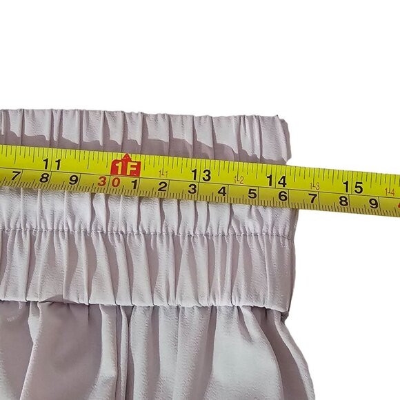 SWEATY BETTY Swift Running Shorts Drawstring Lined Pockets Cream/Pink Women 8/10 - Picture 9 of 9